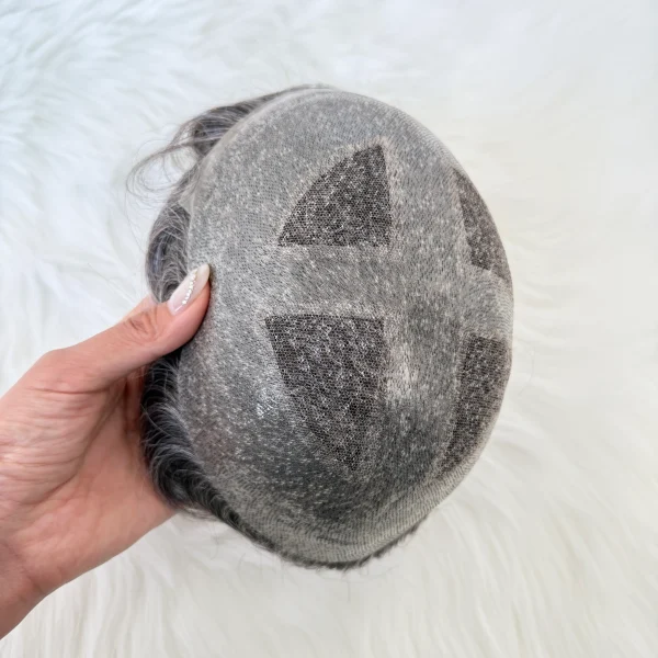 Poly with Lace Center Human Hair System Hairpieces Factory - 图片 3