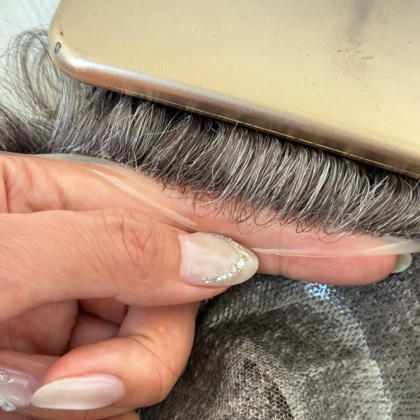 Poly with Lace Center Human Hair System Hairpieces Factory - 图片 7